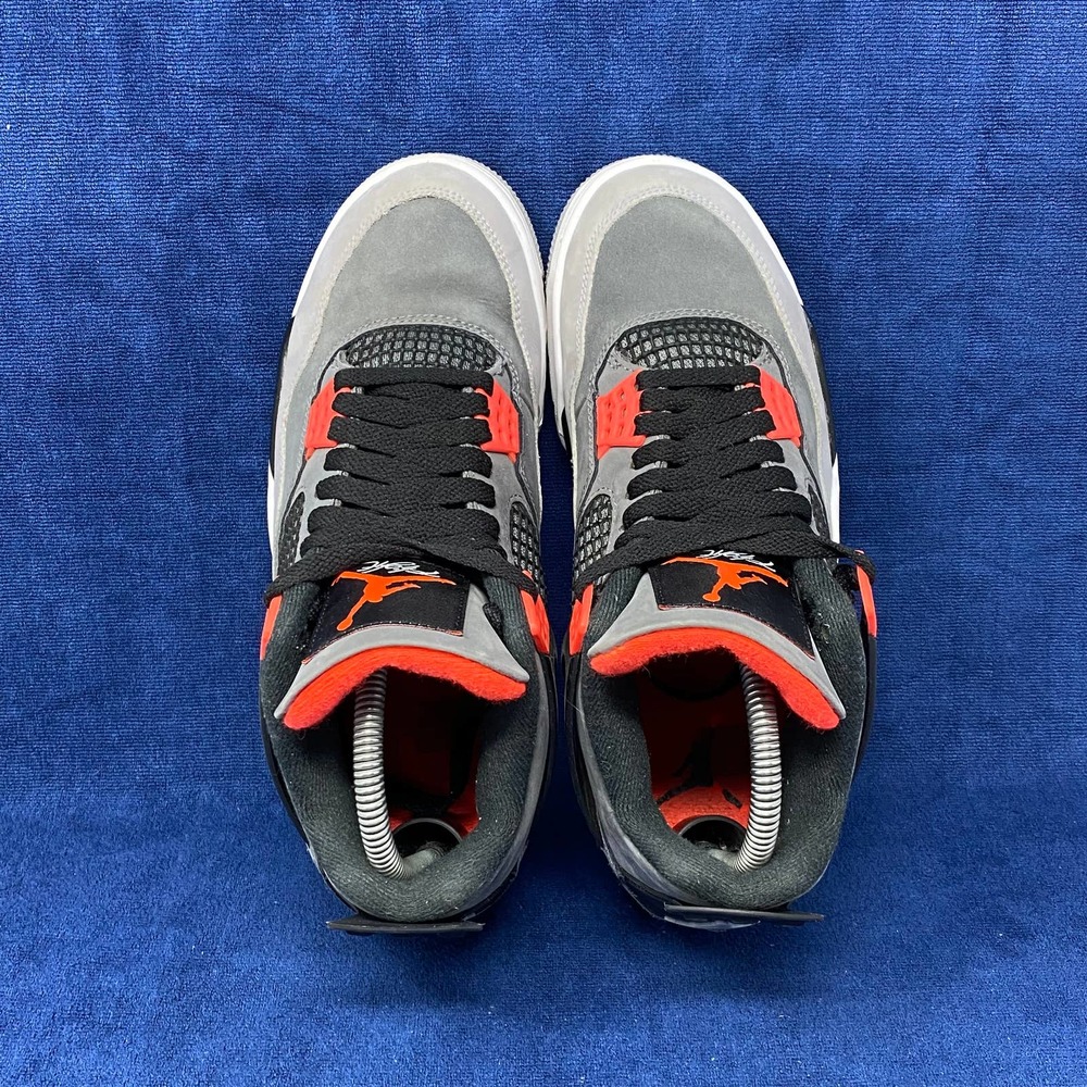 Air Jordan 4 'Infared', Gray/Charcoal/Red, women's US 9 - Picture 9 of 10